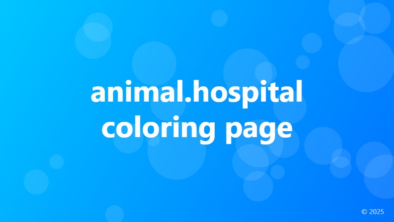 animal.hospital coloring page