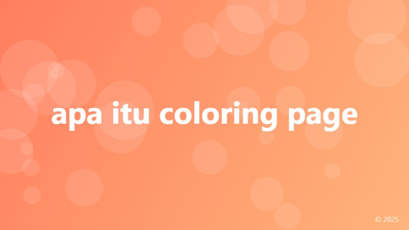 apa itu coloring page