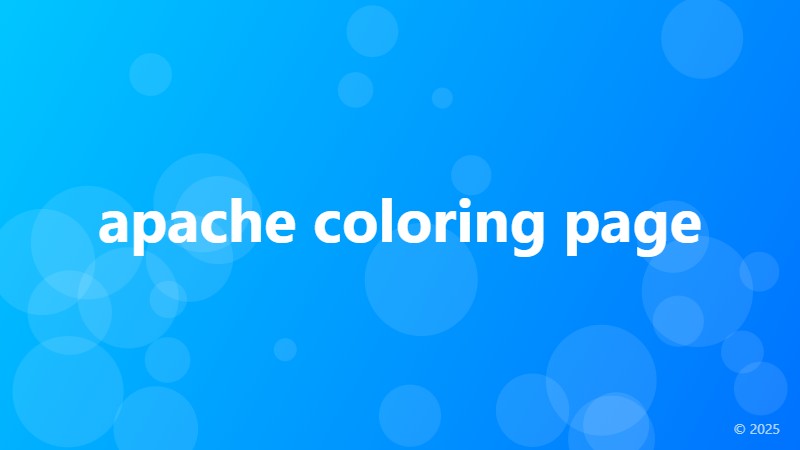 apache coloring page