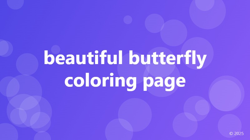 beautiful butterfly coloring page