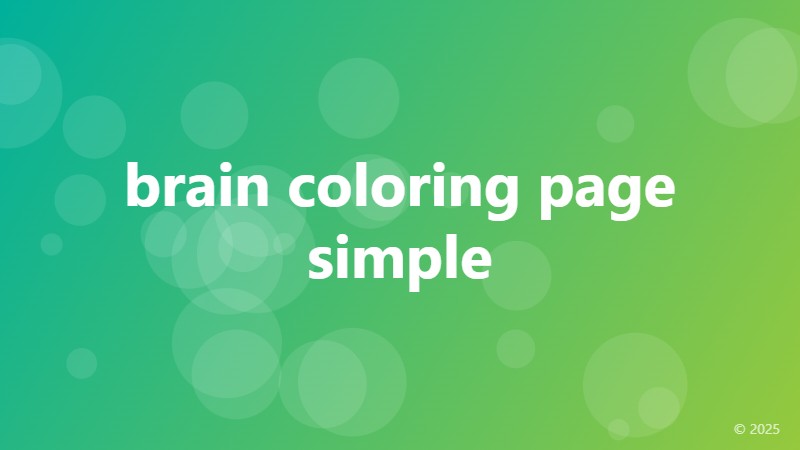 brain coloring page simple