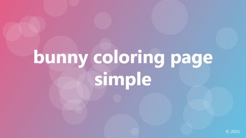 bunny coloring page simple