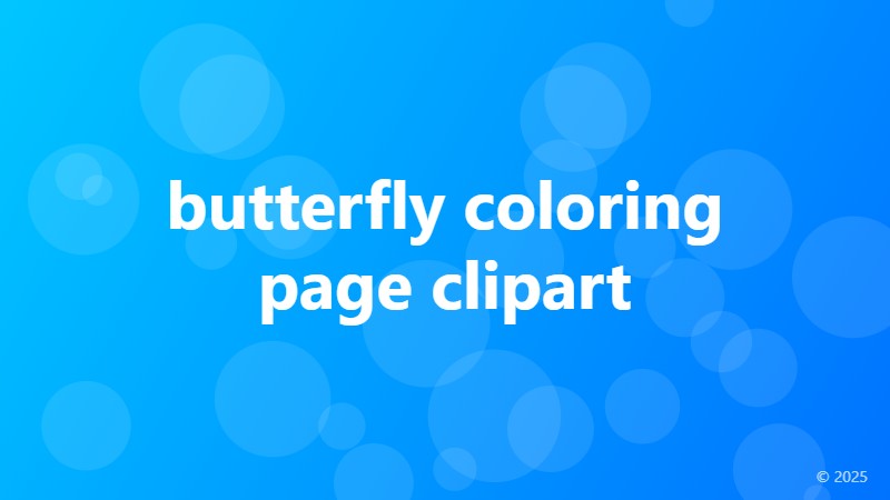 butterfly coloring page clipart