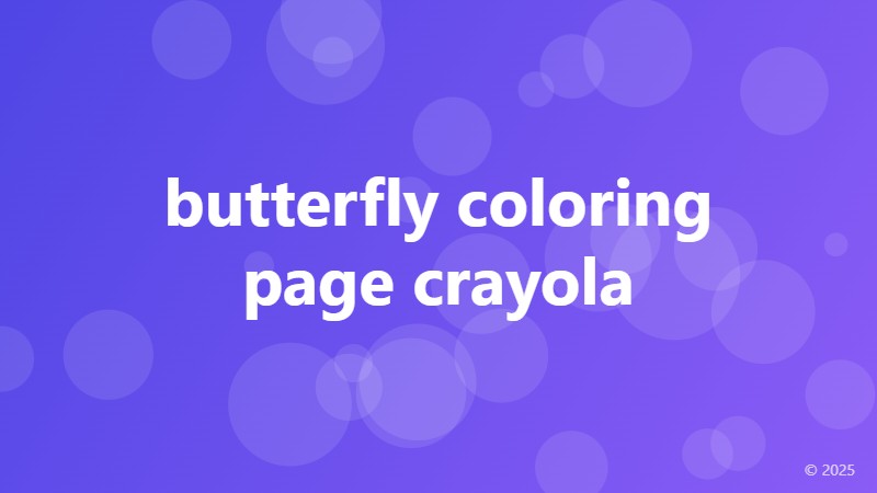 butterfly coloring page crayola