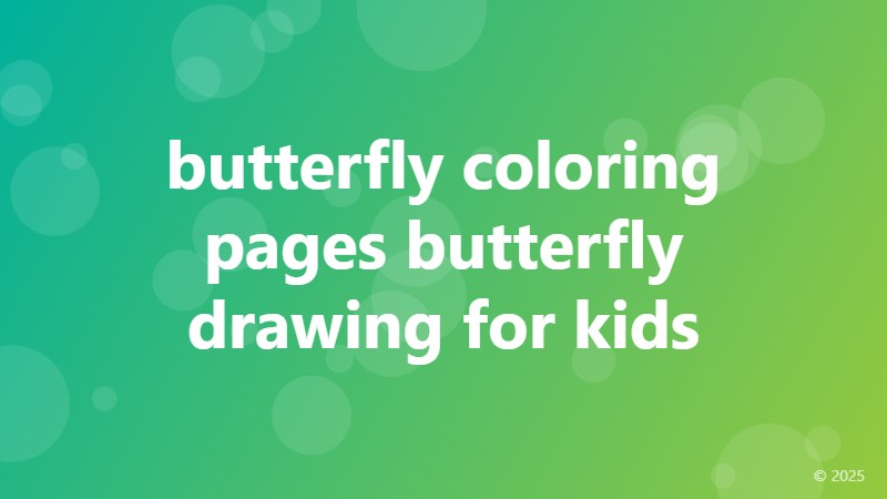 butterfly coloring pages butterfly drawing for kids
