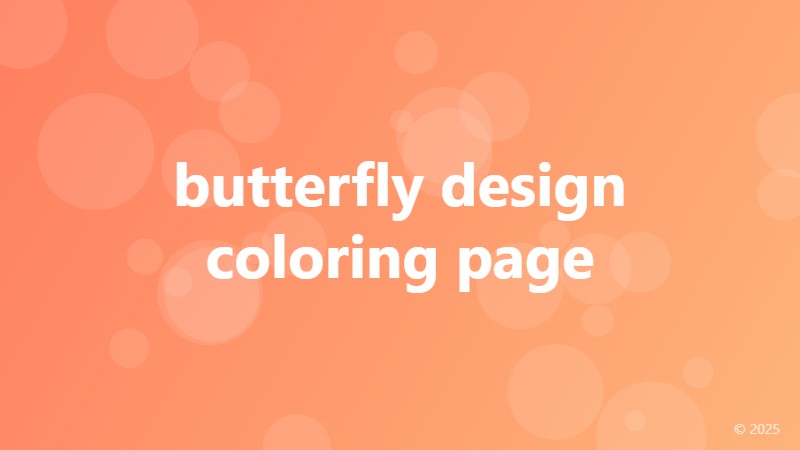 butterfly design coloring page