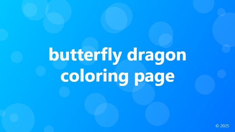 butterfly dragon coloring page