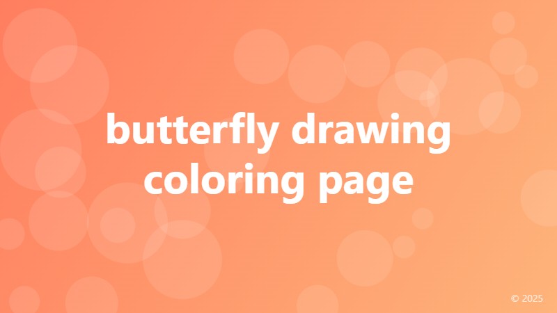 butterfly drawing coloring page
