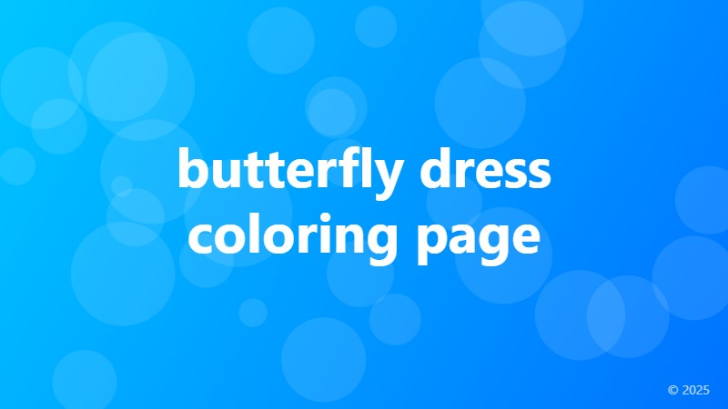 butterfly dress coloring page