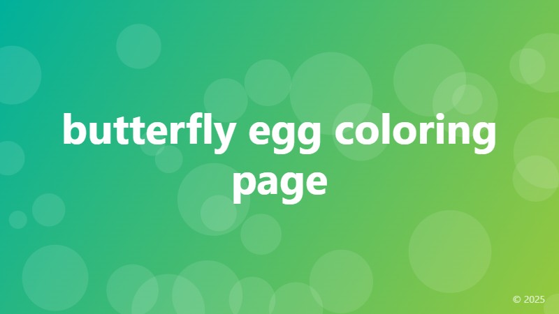 butterfly egg coloring page