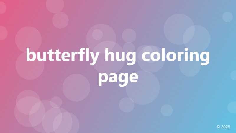 butterfly hug coloring page