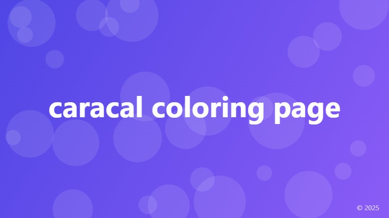 caracal coloring page