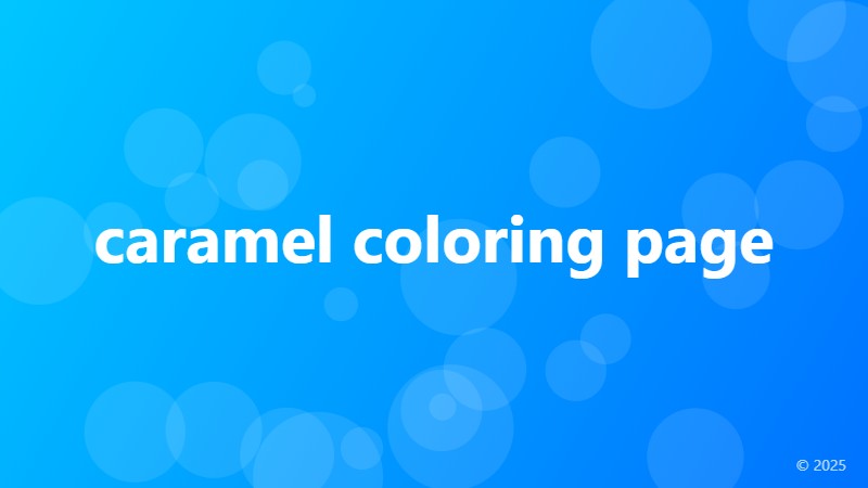 caramel coloring page