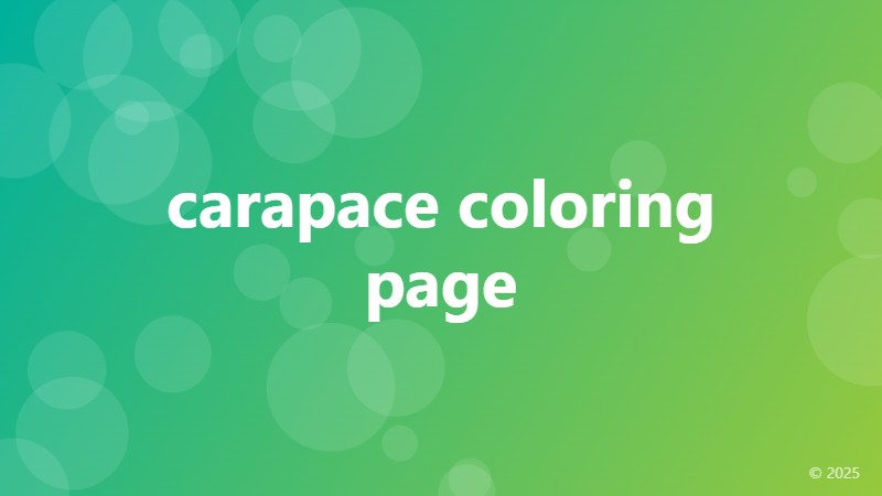 carapace coloring page