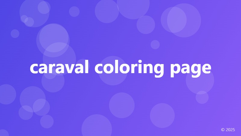 caraval coloring page