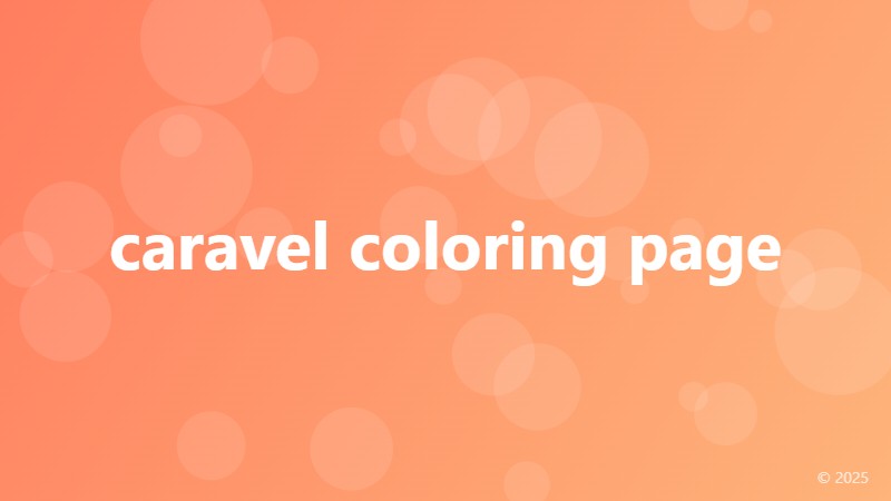caravel coloring page