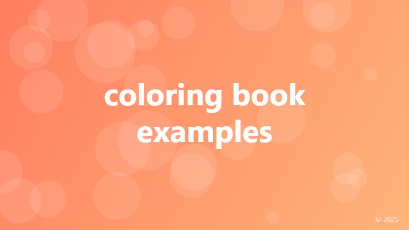 coloring book examples