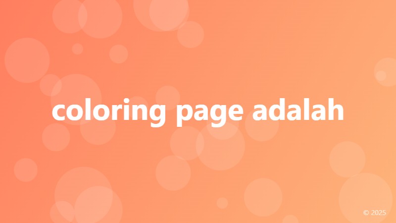 coloring page adalah