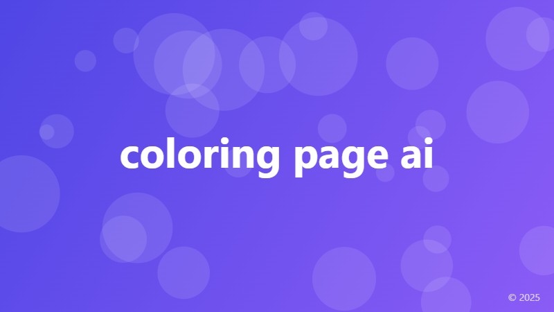 coloring page ai