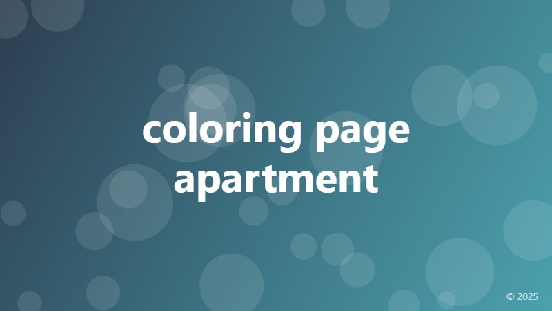 coloring page apartment