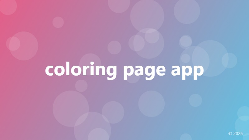 coloring page app
