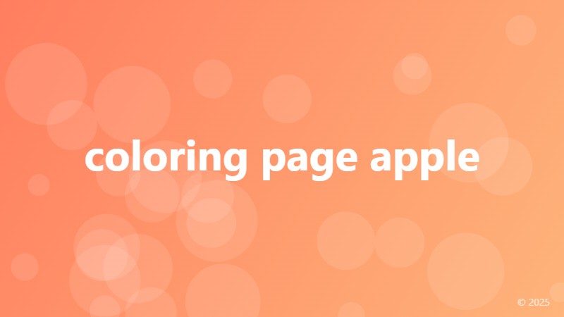 coloring page apple