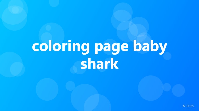 coloring page baby shark