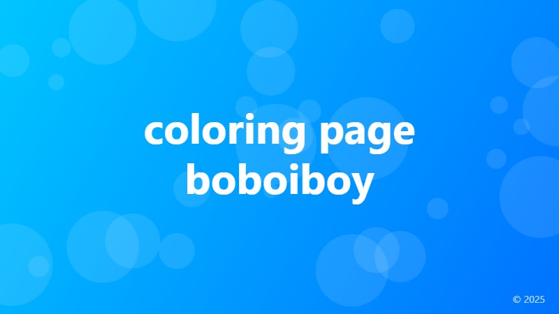 coloring page boboiboy