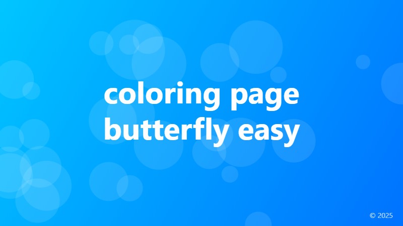 coloring page butterfly easy