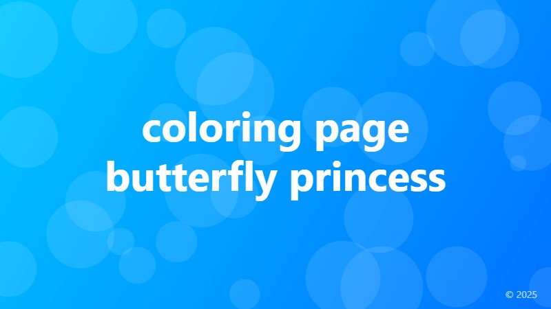 coloring page butterfly princess