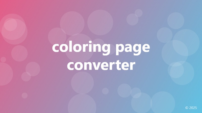 coloring page converter