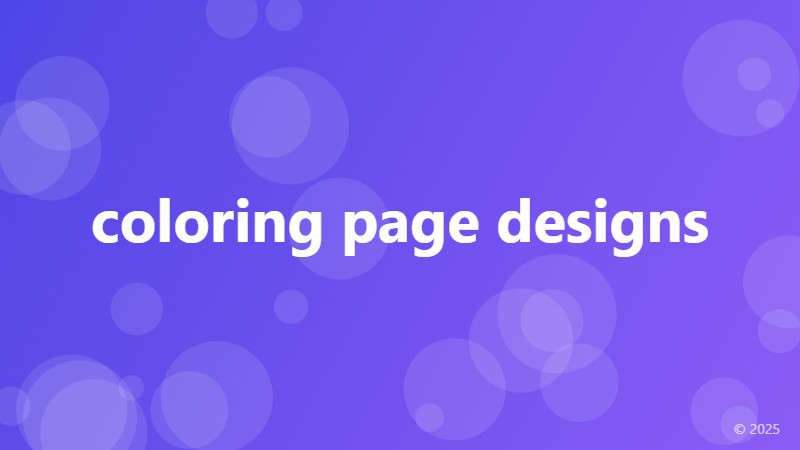 coloring page designs