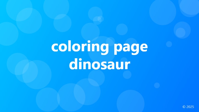 coloring page dinosaur