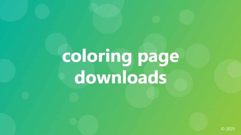 coloring page downloads