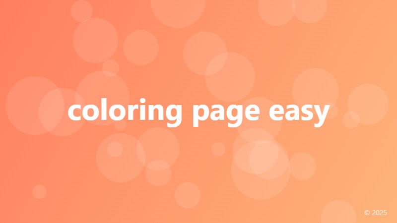 coloring page easy
