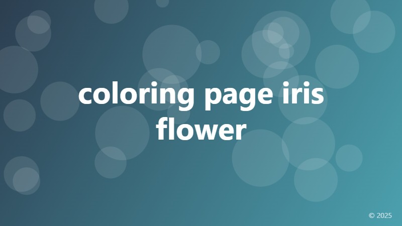 coloring page iris flower
