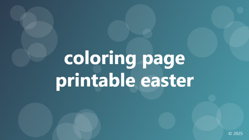 coloring page printable easter