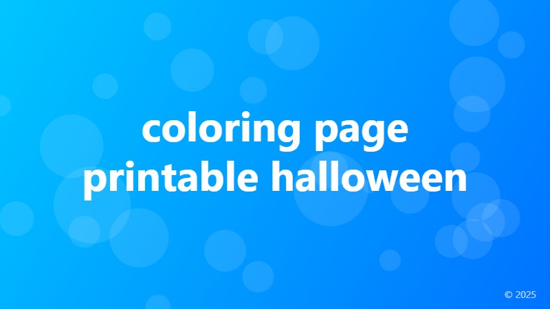 coloring page printable halloween