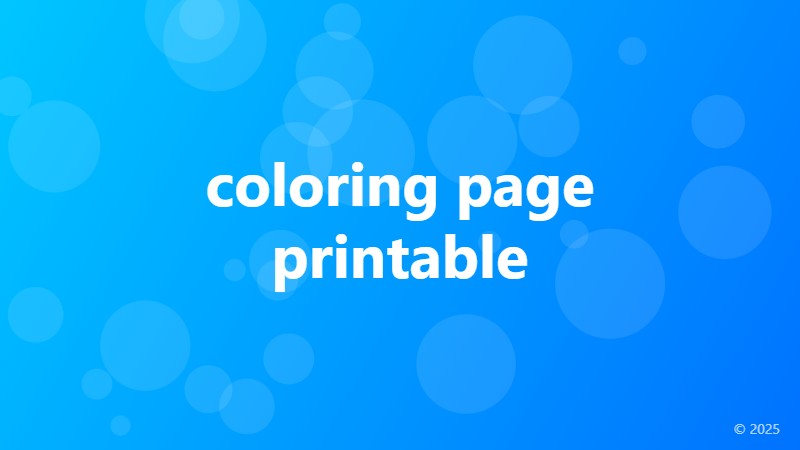 coloring page printable