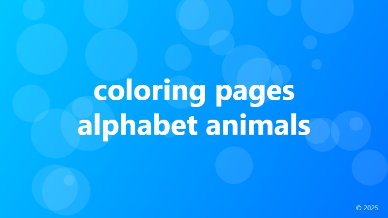 coloring pages alphabet animals