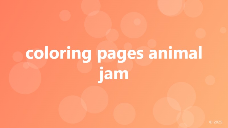 coloring pages animal jam