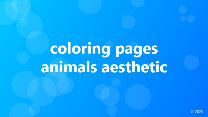 coloring pages animals aesthetic