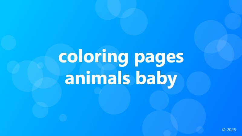 coloring pages animals baby