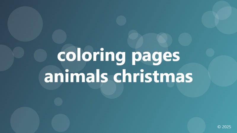 coloring pages animals christmas