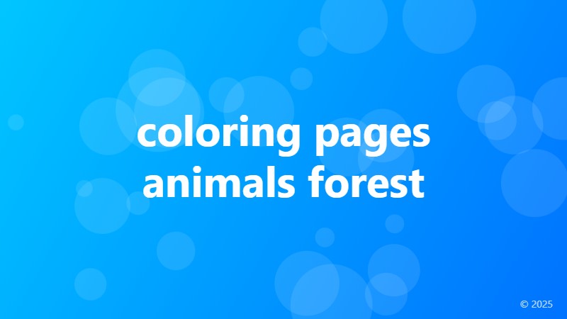 coloring pages animals forest