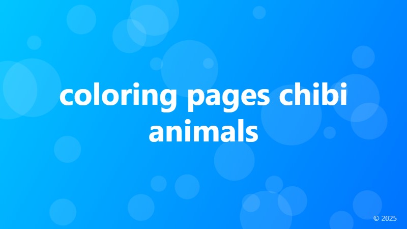 coloring pages chibi animals
