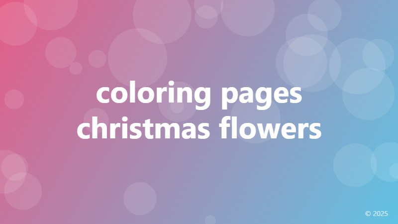 coloring pages christmas flowers