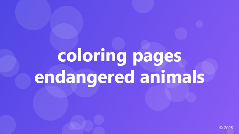 coloring pages endangered animals