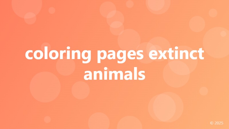 coloring pages extinct animals