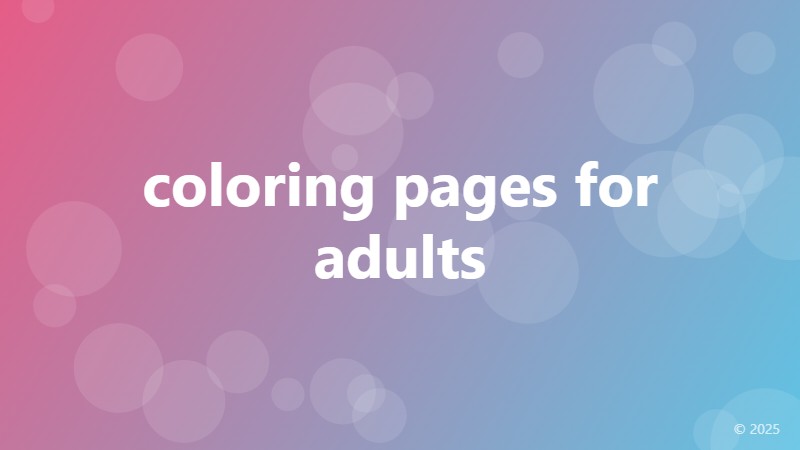 coloring pages for adults